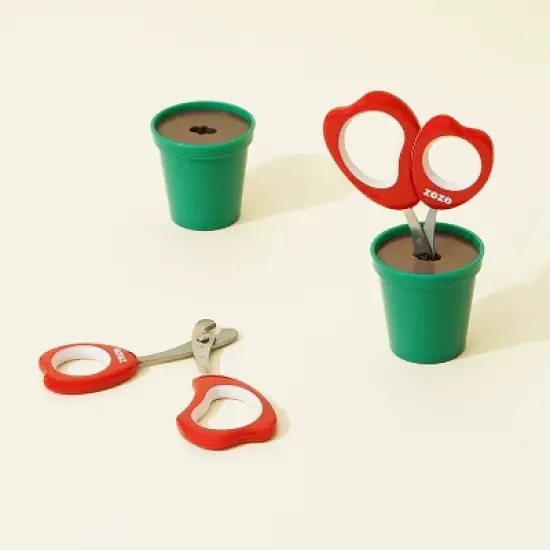 ZEZE Tulip Pet Grooming Scissors-Red image {4}