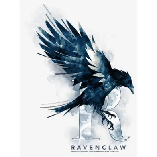 Women's Harry Potter Ravenclaw Bird Watercolor T-Shirt image {1}