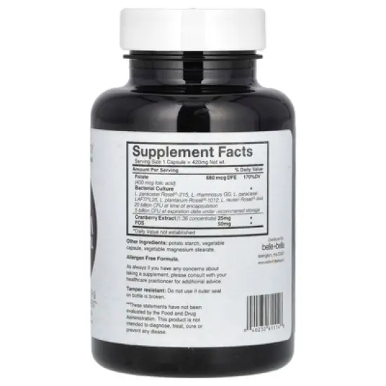 Belle+Bella Probiotic Flora Prenatal, 20 Billion Live Cultures, 30 Capsules image {1}