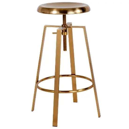 Flash Furniture Toledo Industrial Style Barstool with Swivel Lift Adjustable Height Seat image {10}