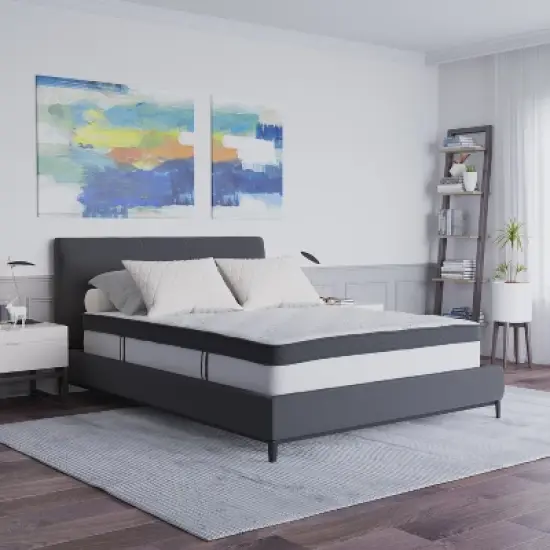 Flash Furniture Capri Comfortable Sleep 12 Inch CertiPUR-US Certified Memory Foam & Pocket Spring Mattress, Mattress in a Box image {11}