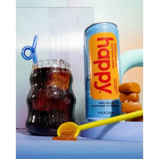 Happy Salted Caramel Cold Brew RTD Coffee Drink - 11 fl oz image {1}