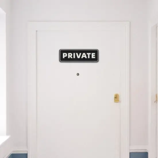 Unique Bargains Acrylic Self-Adhesive Decor Home Office Private Door Sign image {5}