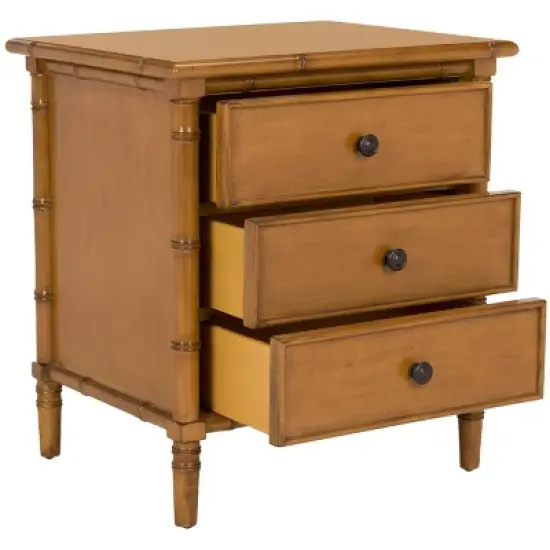 Mina 3 Drawer Nightstand - NST3500 - Safavieh image {2}