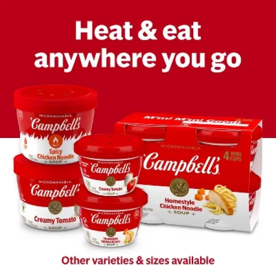 Campbell's Chicken Noodle Soup Microwaveable Cup - 15.4oz image {5}