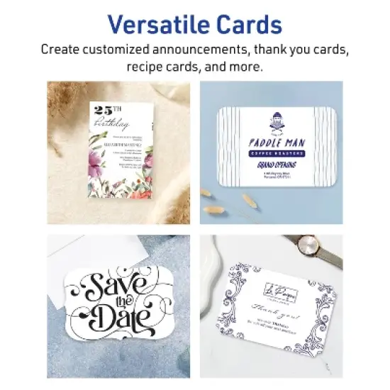 Avery Printable Cards with Scalloped Edges, 6" x 9", Matte White, 10ct image {2}