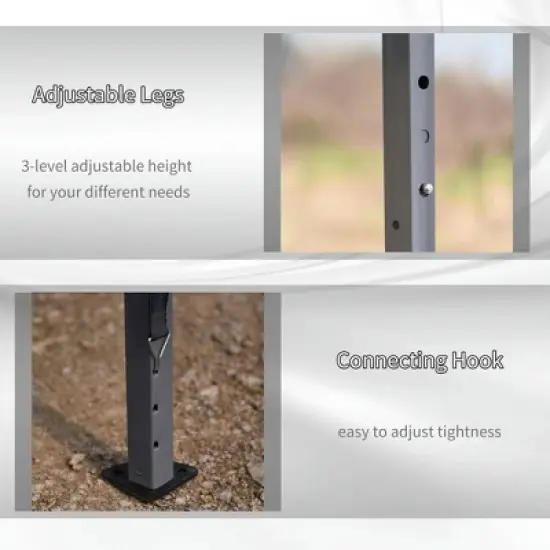 Resenkos Patio Garden Pergola, Pergola Canopy,10' x 19.2' Outdoor Gazebo Pop Up Canopy Party Tent with Carrying Bag, Coffee image {4}