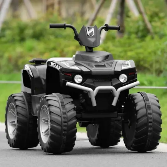 Costway 12V Kids 4-Wheeler ATV Quad Ride On Car w/ LED Lights Music  USB image {1}