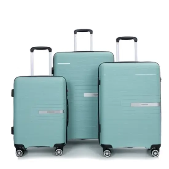 FATMOON Hardshell Suitcase Double Spinner Wheels PP Luggage Sets Lightweight Durable Suitcase with TSA Lock, Set of 3(20/24/28) image {12}