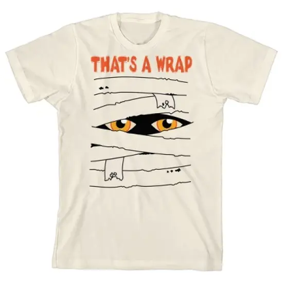 Kids Halloween That's A Wrap Crew Neck Short Sleeve Natural Unisex Youth T-shirt image {3}