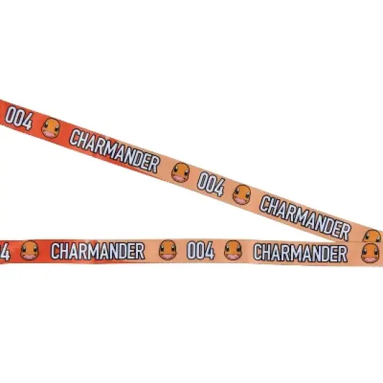 Pokemon Charmander 004 ID Badge Holder Rubber Charm 2-Sided Breakaway Lanyard image {3}