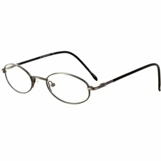 Flex Plus by Vivid FP-84 Designer Blue Light FIlter Reading Glasses in Pewter Silver 46mm +1.50 | Ladies | Oval Shape | X-Small Fit image {1}