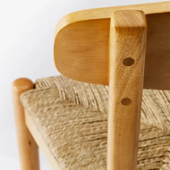 Logan Wood Dining Chair with Woven Seat - Threshold&trade; designed with Studio McGee image {4}