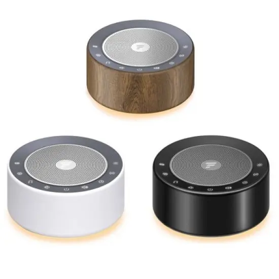 Letsfit White Noise Machine with 7-Color Night Lights, 30 High Fidelity Soundtracks, Full Touch Metal Grille and Buttons - T3 image {7}