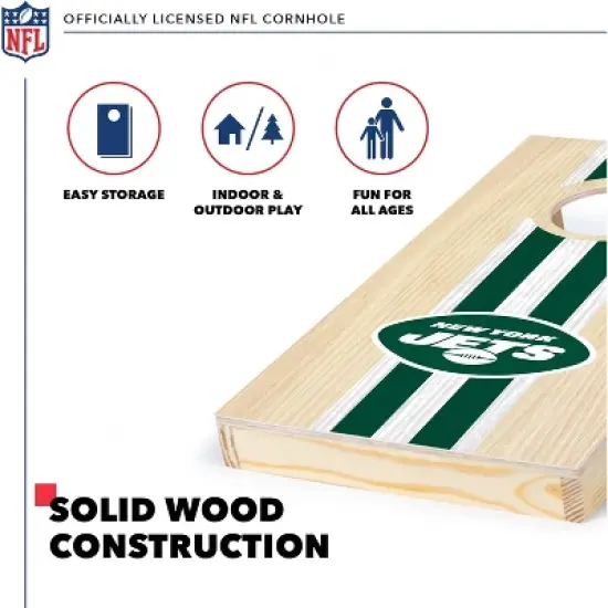 NFL New York Jets 1'x2' Wood Cornhole Set image {2}