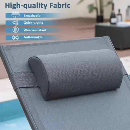 Tangkula Patio Chaise Lounge Glider Recliner Chair Adjustable Sturdy Metal Frame Outdoor image {6}