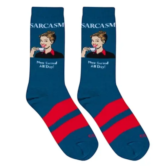 Cool Socks, Sarcasm, Funny Novelty Socks, Adult, Medium image {3}