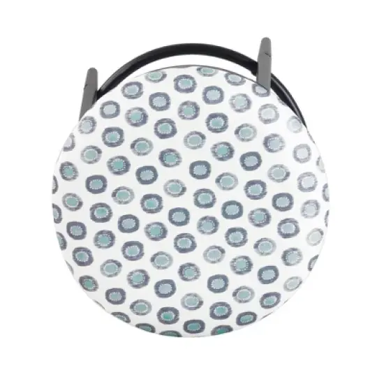 Upholstered Metal Barstool - HomePop image {2}