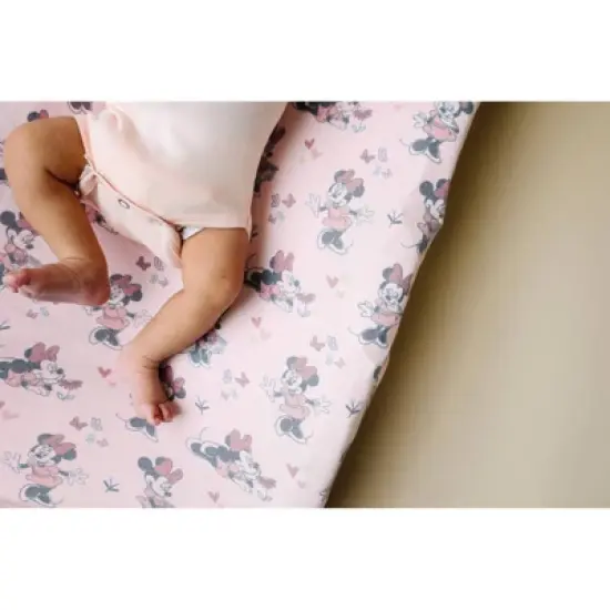 Copper Pearl Premium Diaper Changing Pad Cover - Minnie Mouse image {3}