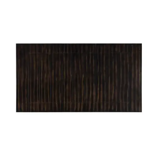 Urbana Extendable Dining Table Wood/Espresso with Black Faux Leather - Acme Furniture image {2}