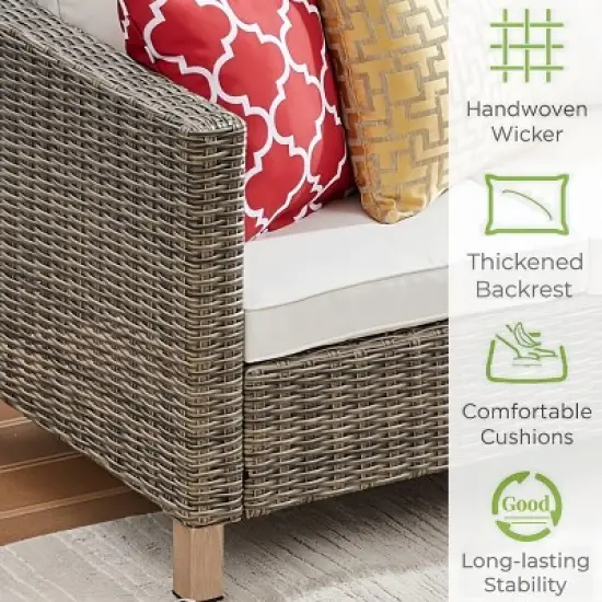 6 Piece Conversation Patio Set with Cushions and Coffee Table image {6}