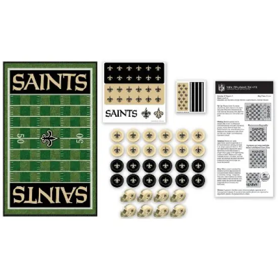 MasterPieces Officially licensed NFL New Orleans Saints Checkers Board Game for Families and Kids ages 6 and Up image {2}