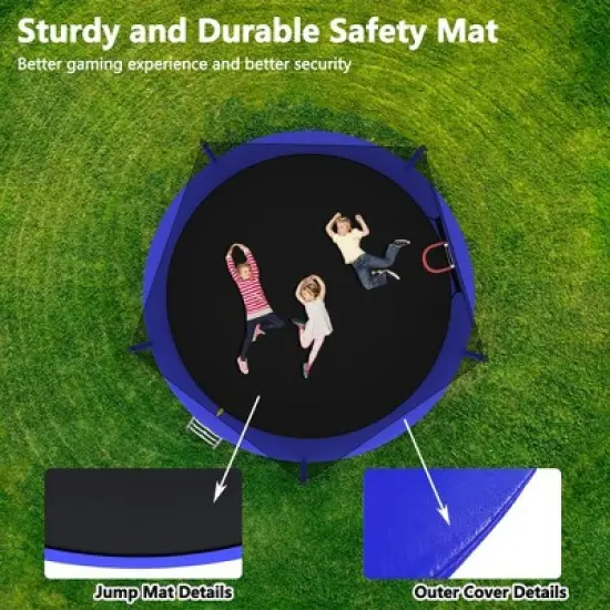 14FT Trampoline Set with Swing,Sports Fitness Trampolines with Enclosure Net, Recreational Trampolines for Outdoor Indoor image {5}