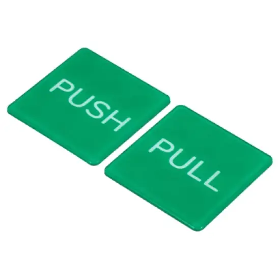 Unique Bargains Square Self-Adhesive Store Business Push Pull Door Sign 2 Pcs image {4}