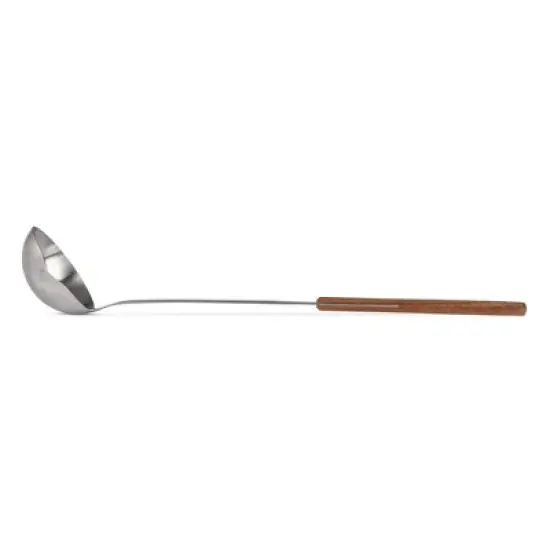 Petromax Kitchen or Campfire Serving Ladle with Spout, Durable Stainless Steel and Wooden Handle, Extra Large 8.5 fl oz image {4}