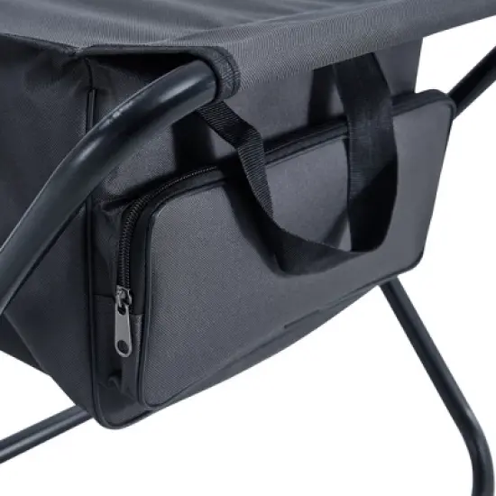 2-piece Folding Outdoor Chair with Storage Bag, Portable Folding Camping Chair for Camping Picnics Beach Hiking Fishing, Green/Gray - ModernLuxe image {11}