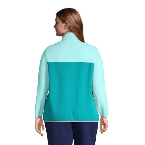 Lands' End Women's Heritage Fleece Snap Neck Pullover image {1}