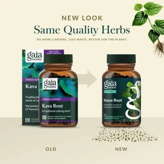 Gaia Herbs Kava Root - Helps Sustain a Sense of Natural Calm and Relaxation During Times of Stress - 60 Vegan Liquid Phyto-Capsules image {5}