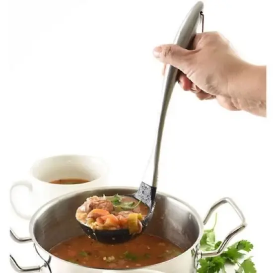 Norpro Silicone 4 Ounce Soup Ladle with Stainless Steel Handle image {3}