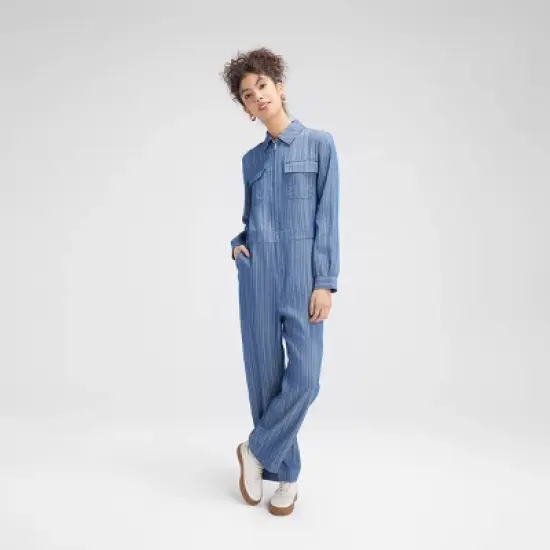 Women's Long Sleeve Denim Jumpsuit - Wild Fable&trade; image {1}