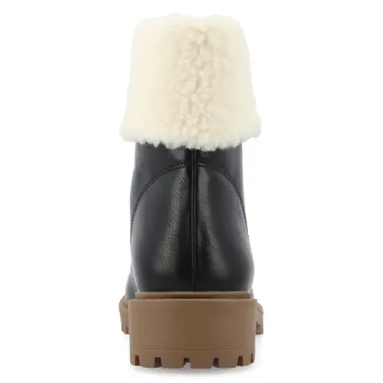 Journee Collection Womens Fynn Almond Toe Block Heel Ankle Booties image {2}