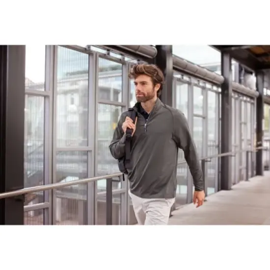 Cutter & Buck Adapt Eco Knit Stretch Recycled Mens Quarter Zip Pullover image {1}