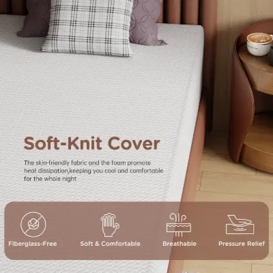 BestMassage 12 Inch Mattress Gel Memory Foam Mattress Medium Firmness Mattresses for Cool Sleep & Pressure Relief CertiPUR-US Certified image {2}