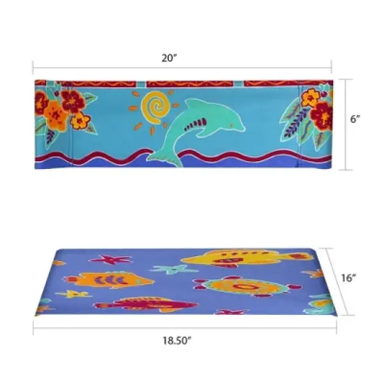 Director's Chair Replacement Canvas Tropical Sea - Flora Home image {2}