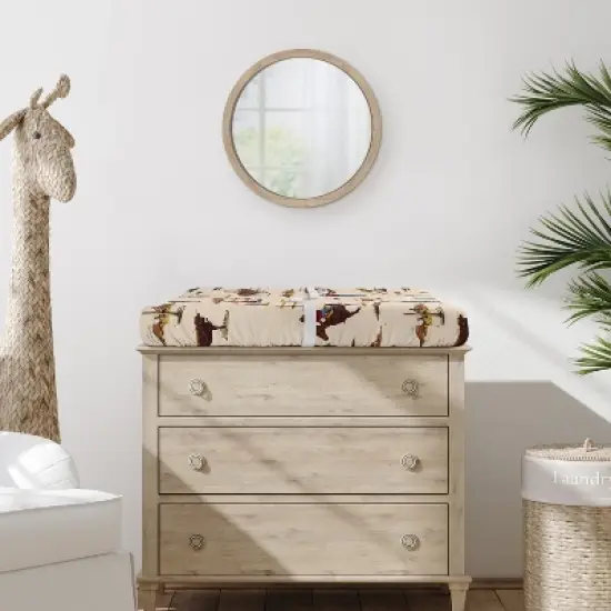 Sweet Jojo Designs Boy Changing Pad Sheet Wild West Cowboy Multicolor image {1}