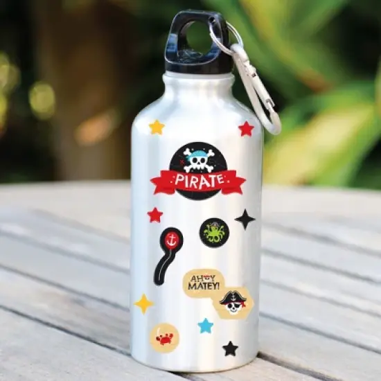 Big Dot of Happiness Pirate Ship Adventures - Skull Birthday Party Favor Kids Stickers - 16 Sheets - 256 Stickers image {4}