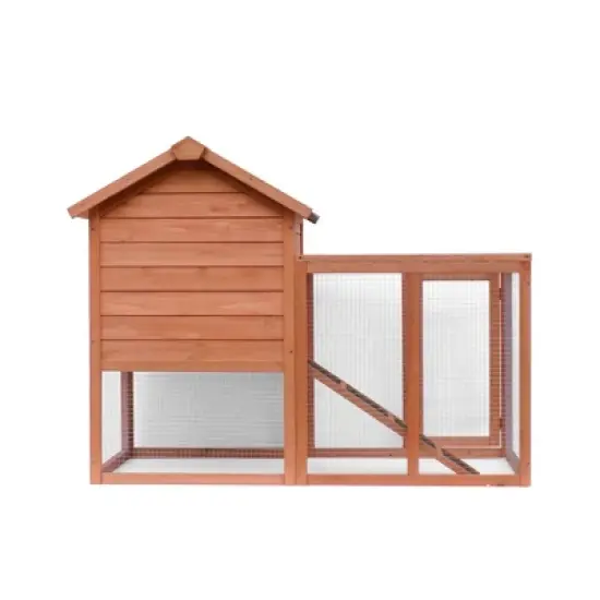 Gulches Easily-assembled wooden Rabbit house Chicken coop kennels,Light Brown image {8}