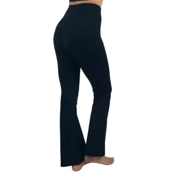 Alpine Swiss Leila Womens Flare Leggings High Waisted Crossover V Waist Buttery Soft Tummy Control Yoga Pants Not See Through Workout Bootcut Tights image {1}