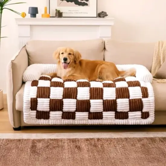 FUNNY FUZZY Dog Bed for Small Dogs - Orthopedic Dog Sofa with Removable Washable Cover and Anti-Slip Bottom image {1}