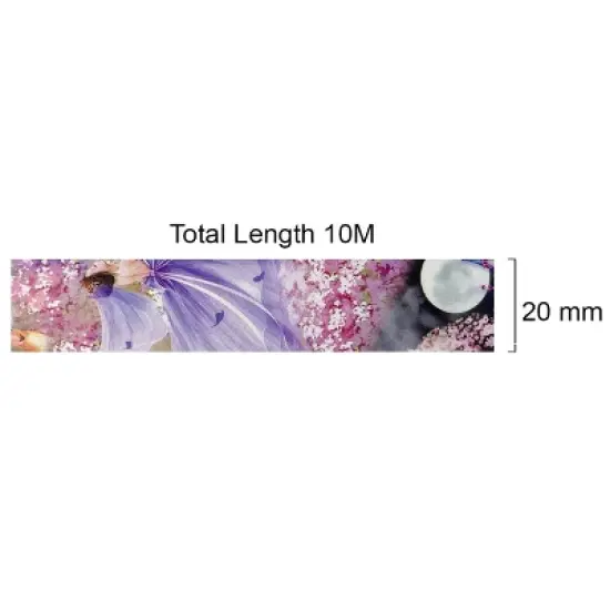 Wrapables Beautiful Scenery Washi Masking Tape, Purple Fantasy, 20mm x 10M image {3}