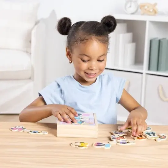 Melissa & Doug Disney Minnie Mouse Mix and Match Dress-Up Wooden Play Set Puzzle - 18pc: Magnetic Activity, Fine Motor Skills image {1}