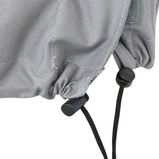 Sunnydaze Outdoor Weather-Resistant Heavy-Duty Polyester with PVC Backing Firewood Log Rack Cover - Gray and Green image {4}