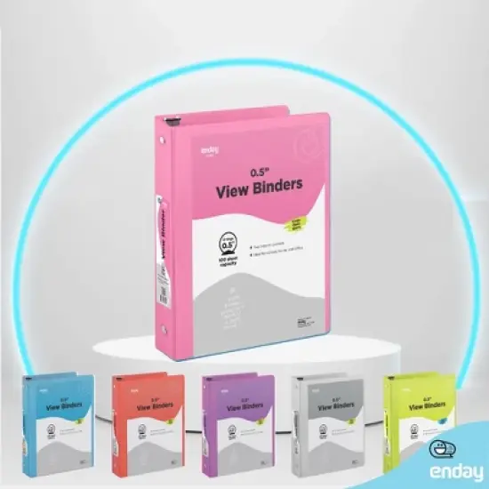 Enday 3-Ring View Binder With 2-Pockets - 4 Pack image {3}