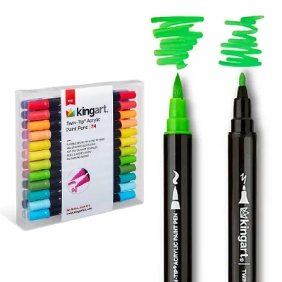 KINART Twin-Tip Pro Acrylic Paint Pens 24 Colors image {11}