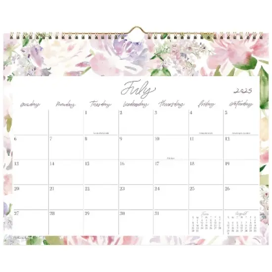 Leah Bisch for Cambridge 2025-2026 Monthly Wall Calendar 5/16"x15"x12" Floral image {4}