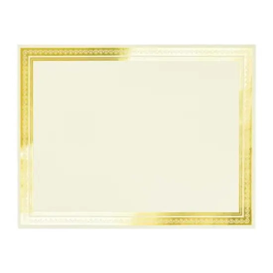 Paper Junkie 50 Sheets Gold Foil Award Certificate Paper 8.5 x 11 Inches for Printing - Blank Cardstock (Ivory) image {8}